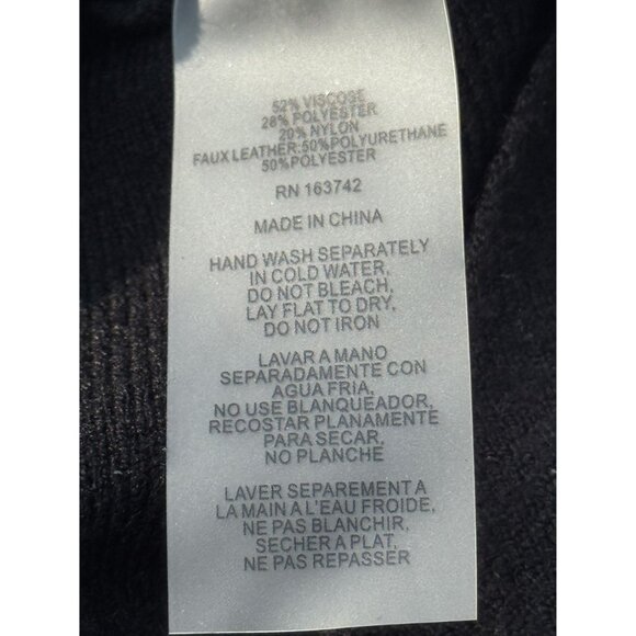 Black Sioni Milano Sweater Silver Studded Shoulder Detail Womens Small - Picture 2 of 4